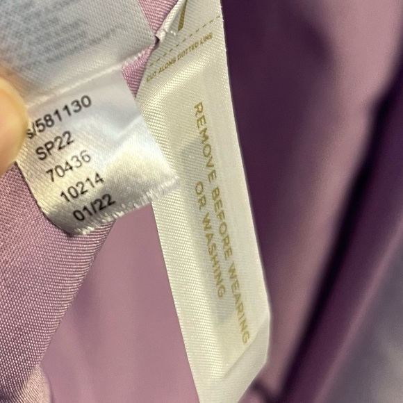 Ann Taylor Blazer Lavender Fringe Tweed Cardigan Jacket Sz 16 EUC Purple Plaid - Picture 13 of 13